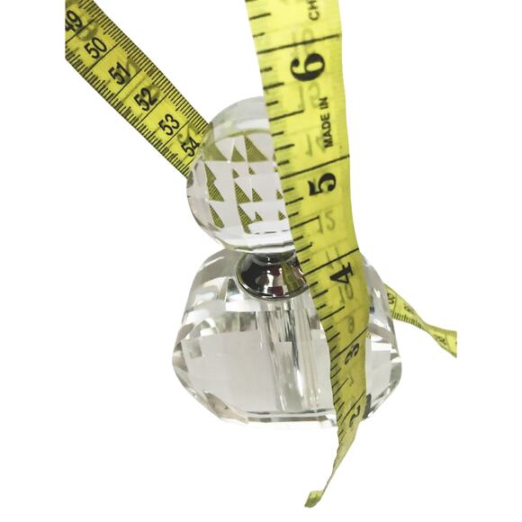 Crystal Perfume Bottle - Flat Round - Picture 9 of 11